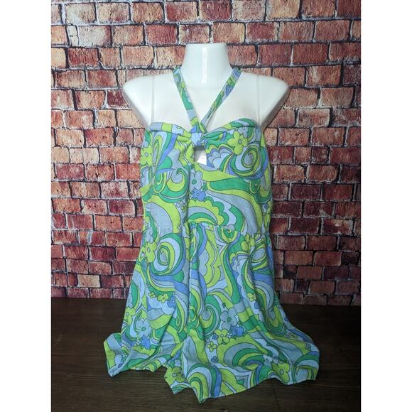 NEW Wild Fable Blue/GreenTerry Cloth Romper Shorts size L - Picture 3 of 6